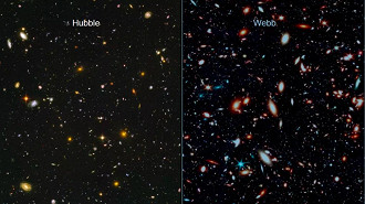 O telescópio infravermelho anterior da NASA, era muito menor e, portanto, muito menos sensível. (Crédito da imagem: ESA/NASA/STSCI)