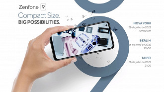 Banner de anuncio do evento de lançamento do celular Asus Zenfone 9. Fonte: Asus