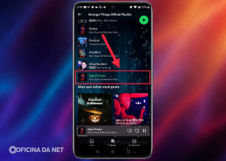 Passo 05 - Como utilizar o efeito da lanterninha do Stranger Things em todas as músicas no Spotify. Fonte: Vitor Valeri