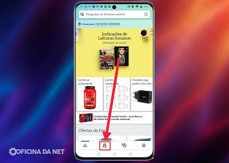 Passo 02 - Como excluir o histórico de navegação da Amazon no app para Android e iOS (iPhone). Fonte: Vitor Valeri