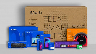 Nova marca Multi estampada nos produtos da empresa (Crédito: Multi/Reprodução)