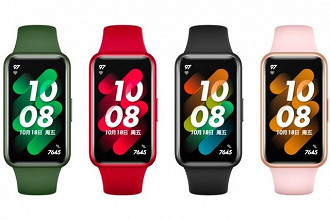 Huawei Band 7 possui 96 modos esportivos e uma bateria que dura duas semanas sem carregar (Crédito: Huawei/Divulgação)