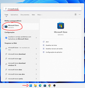 Iniciar, Microsoft Store