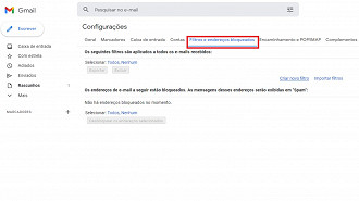 Passo 04 - Configurando o filtro de e-mails para realizar respostas automáticas no Gmail. Fonte: Vitor Valeri