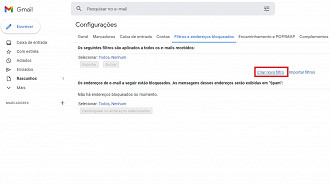 Passo 05 - Configurando o filtro de e-mails para realizar respostas automáticas no Gmail. Fonte: Vitor Valeri