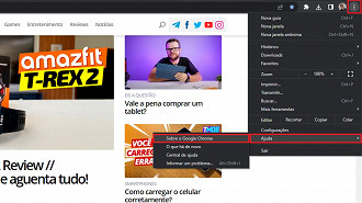 Como atualizar o navegador para o Chrome 104. Fonte: Vitor Valeri