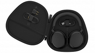 Case do headphone Bluetooth com ANC Sennheiser Momentum 4. Fonte: Sennheiser