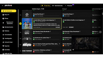 A Pluto TV tem diversos canais, tudo de forma gratuita (Reprodução: Pluto TV)