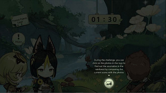Guia do evento Go Go, Forest Ranger - Ícone localizado na parte inferior da tela para verificar as anomalias.