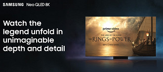 Parceria entre Samsung e Prime Video trazem conteúdo exclusivo de O Senhor dos Anéis: Os Anéis do Poder. Fonte: Samsung