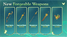 [Genshin Impact 3.0] Como desbloquear armas forjadas de Sumeru