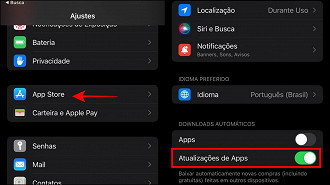 Como desativar a atualização de apps automática.