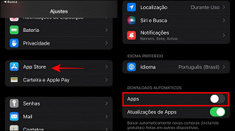 Como desativar o download de apps automática.