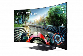 TV Gamer com tela dobrável LG OLED Flex (LX3). Fonte: LG