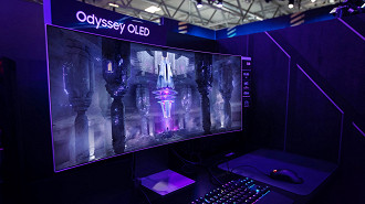 É anunciado pela Samsung um novo monitor gamer curvo com tela OLED. Conheça o Odyssey OLED G8. Fonte: Samsung