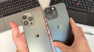 Segundo os chineses, esse é suposto visual do iPhone 14 Pro Max (Imagem: Amazing Unboxing/Reprodução)