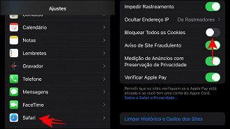 Como bloquear cookies no iPhone.