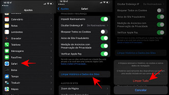 Como limpar o cache no iPhone?