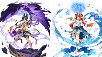 Banner dos personagens Cyno, Nilou e Candace em Genshin Impact 3.1.