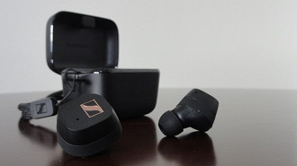 Review (análise) do fone de ouvido in-ear Bluetooth TWS Sennheiser Sport True Wireless. Fonte: Vitor Valeri