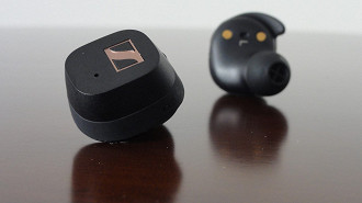 Fone de ouvido in-ear Bluetooth TWS Sennheiser Sport True Wireless. Fonte: Vitor Valeri