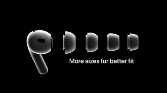 Mais tamanhos de ear tips (ponteiras ou borrachinhas) para os AirPods Pro 2. Fonte: Apple