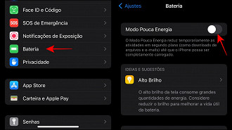 Como usar o modo pouca energia.
