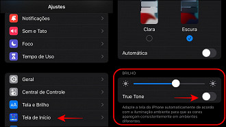 Como habilitar o brilho automático da tela no iPhone.