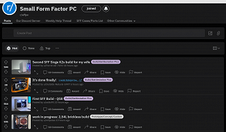 Comunidade Small Form Factor PC no Reddit, onde os nerds se reúnem para compartilharem seus computadores minúsculos