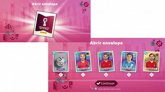 Envelope virtual de figurinhas.