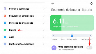 Como ativar a economia de bateria.