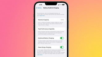 Apple disponibiliza opção de carregamento com energia limpa no iOS 16.1. Fonte: Apple