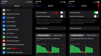 Como mostrar a porcentagem de bateria no iPhone com iOS 16?
