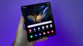 O Galaxy Fold 4 também manteve uma das melhores temperaturas entre os aparelhos já testados pela equipe do Oficina da Net (Imagem: Oficina da Net)