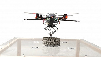 Drones de impressão 3D podem ser usados para construir e reparar edifícios e estruturas. Fonte: Universidade de Bath