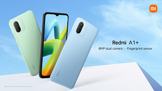 Idêntico ao Redmi A1, a versão Plus oferece o leitor de digitais como único diferencial