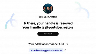Os canais terão um arroba exclusivo que também poderá ser visualizado na URL do canal (YouTube/Reprodução)
