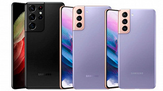 Linha S21. Créditos: Divulgação/Samsung Linha S21. Créditos: Divulgação/Samsung
