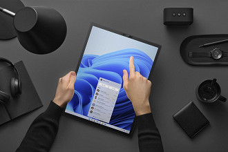 Notebook de tela dobrável Asus ZenBook Fold OLED. Fonte: Asus