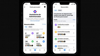 Página Resumo diário para auxiliar os administradores dos grupos no Facebook. Fonte: Meta