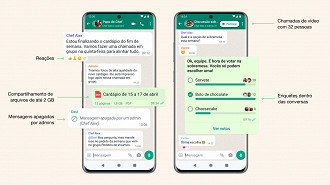 Novos recursos do WhatsApp. Fonte: WhatsApp