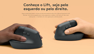 Lift para canhotos. Fonte: Logitech