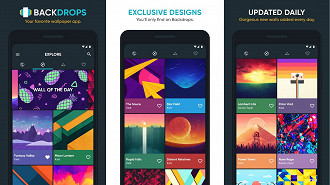 Usamos o Backdrops, aplicativo gratuito com milhares de wallpapers gratuitos