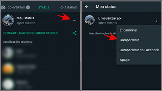 Como compartilhar o status do WhatsApp em outras redes sociais?