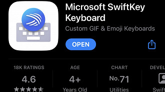Aplicativo de teclado virtual SwiftKey para iOS volta à App Store, loja de apps do iPhone. Aplicativo de teclado virtual SwiftKey para iOS volta à App Store, loja de apps do iPhone.