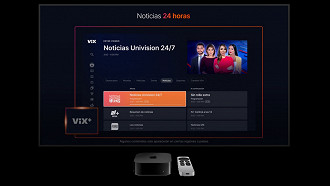 Aplicativo de streaming de filmes, séries e novelas latinas Vix no tvOS. Fonte: Apple