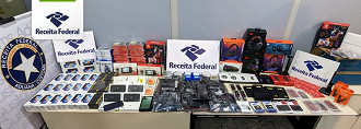 R$ 250 mil em produtos eletrônicos são apreendidos pela Receita Federal (Crédito: Receita Federal/Reprodução)