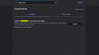 Passo 03 - Como ativar o modo de economia de bateria no Google Chrome. Fonte: Vitor Valeri