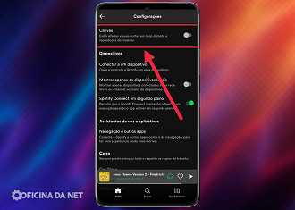 Desative o Canvas - 8 Configurações que você precisa mudar agora no seu Spotify. Fonte: Vitor Valeri