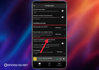 Altere a qualidade de áudio da reprodução - 8 Configurações que você precisa mudar agora no seu Spotify. Fonte: Vitor Valeri